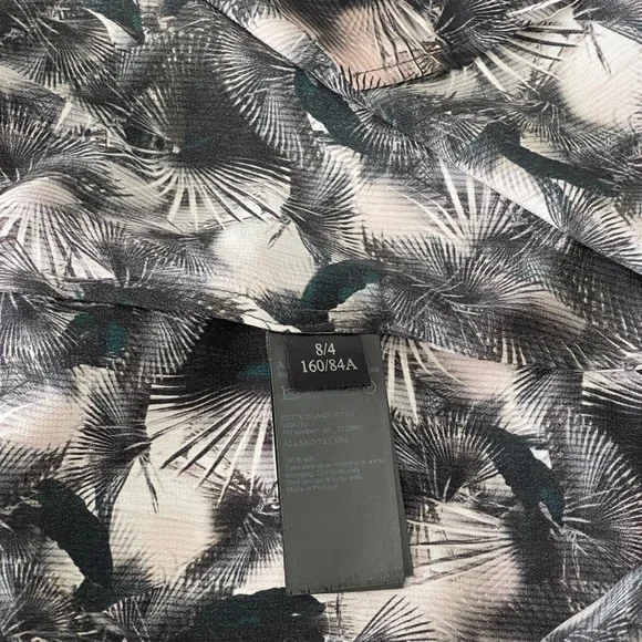 ALL SAINTS 100% silk dress shirt - Cette Island Dress - Picture 6 of 9